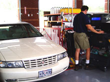 inspecting a car